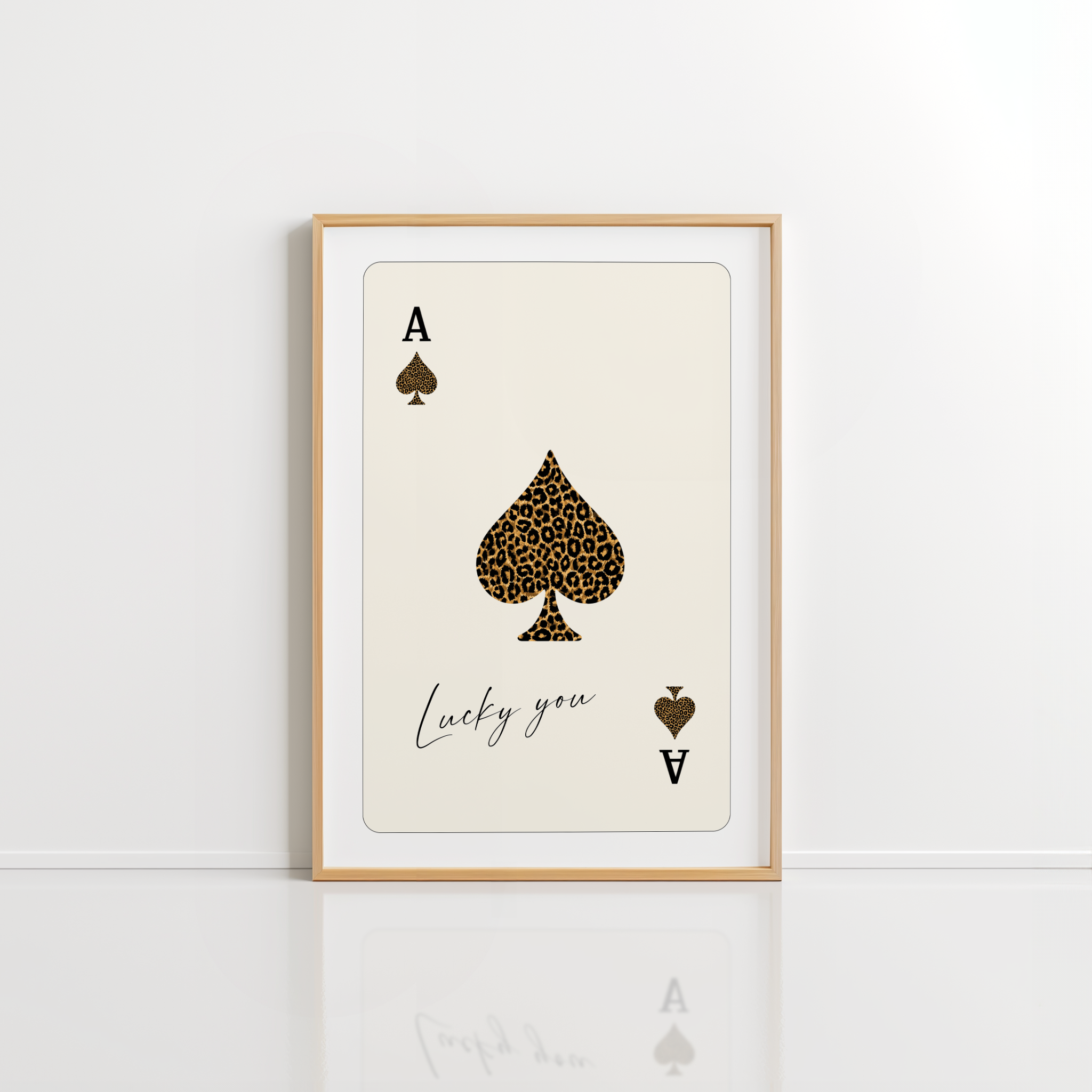 Leopard Ace of Spades Wall Art – Lucky Print