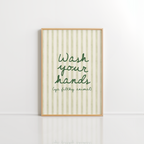 Wash Your Hands Wall Art – Funny Bathroom