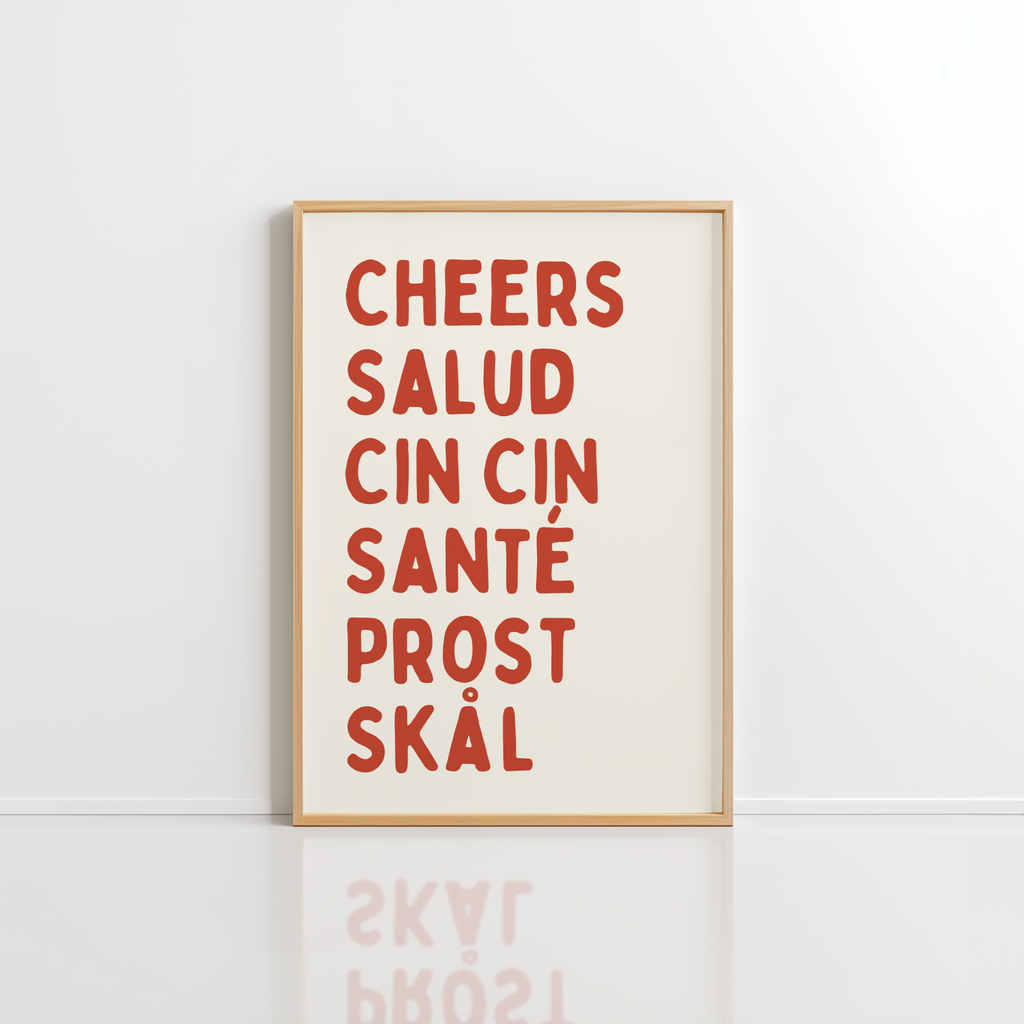 Cheers Cin Cin Wall Art – Bar Kitchen Print