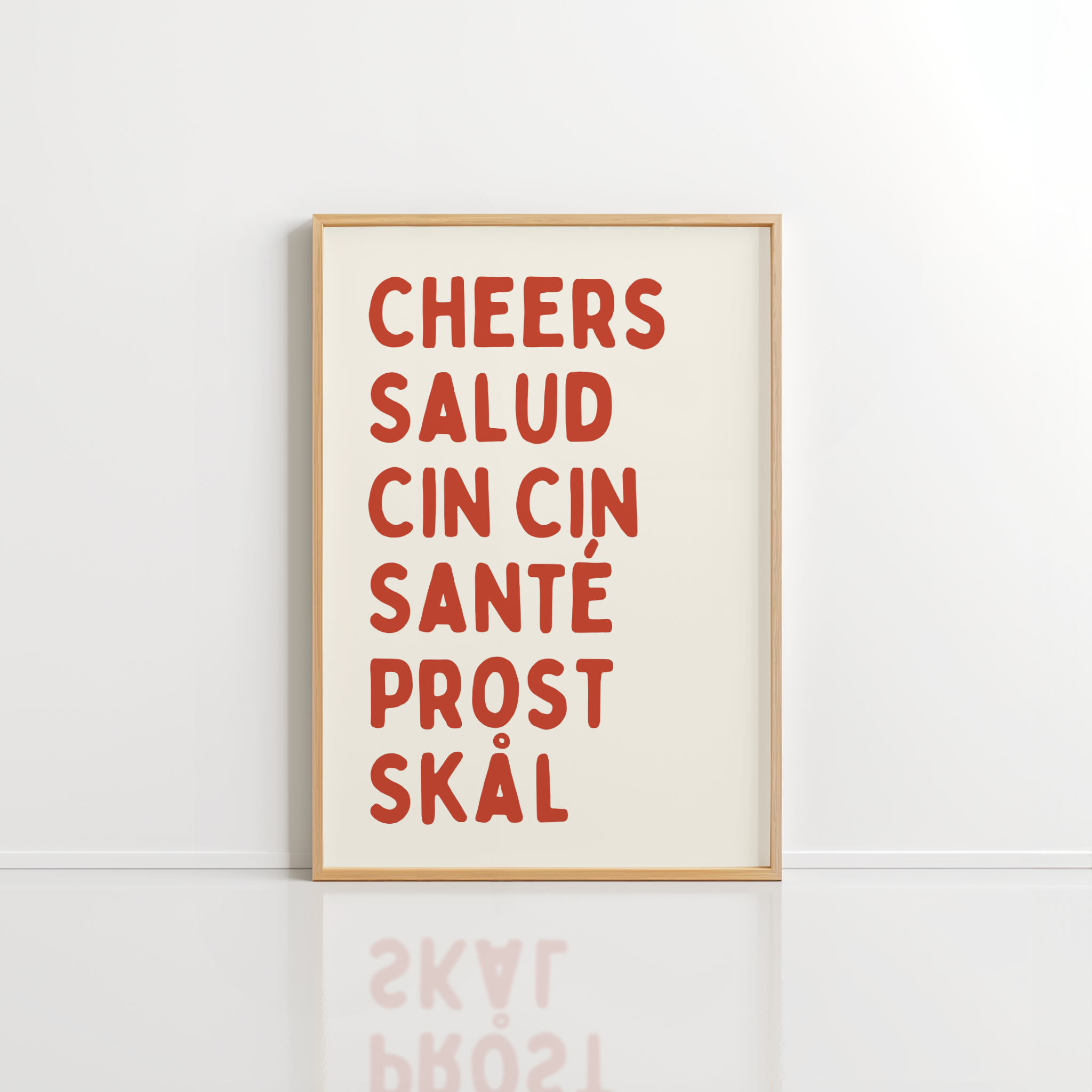 Cheers Cin Cin Wall Art – Bar Kitchen Print