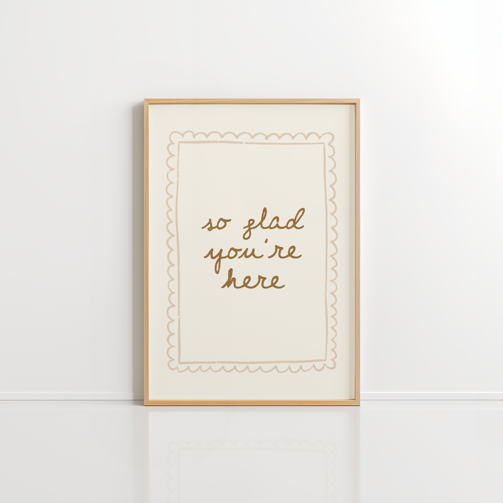 So Glad You're Here Wall Art – Entryway Welcome