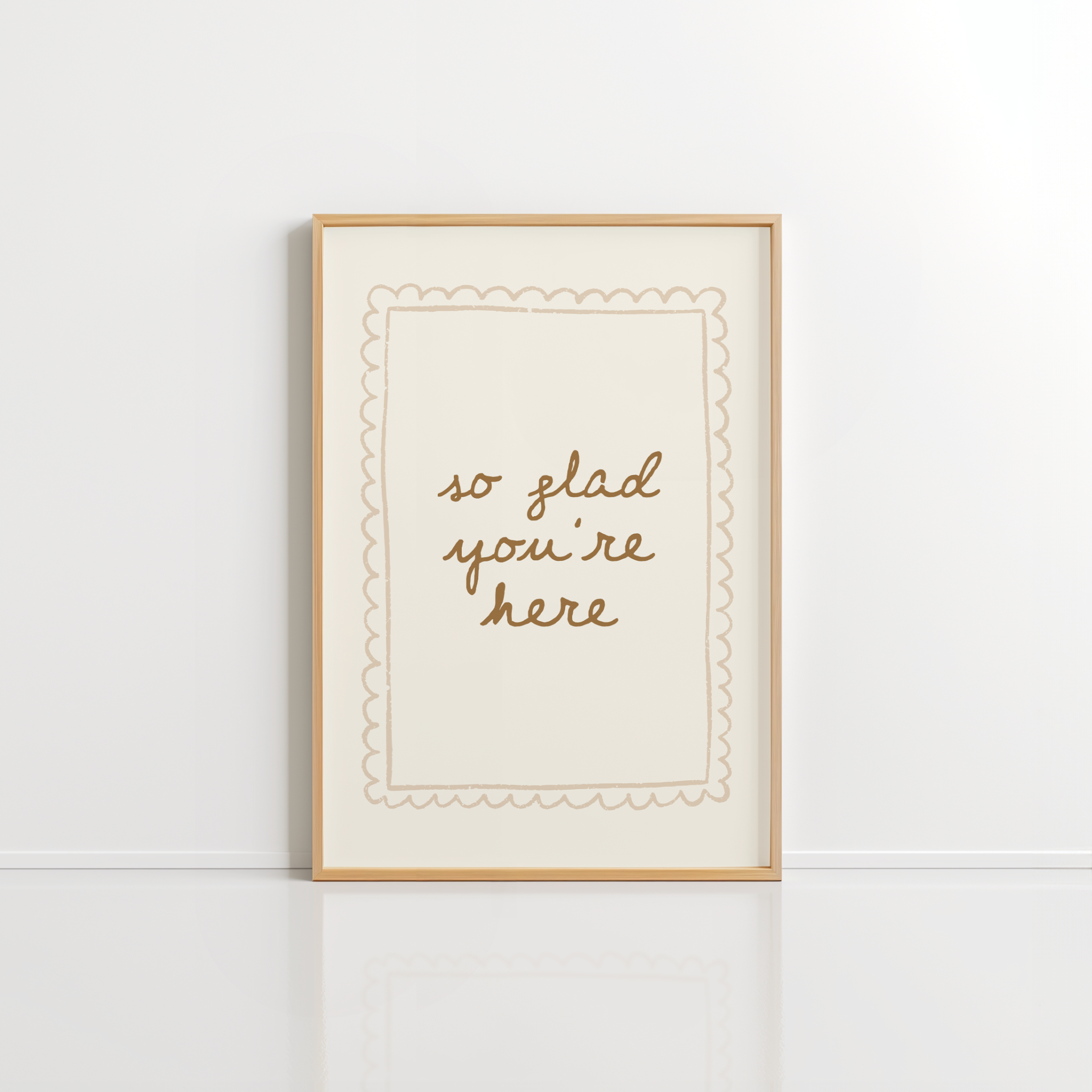 So Glad You're Here Wall Art – Entryway Welcome