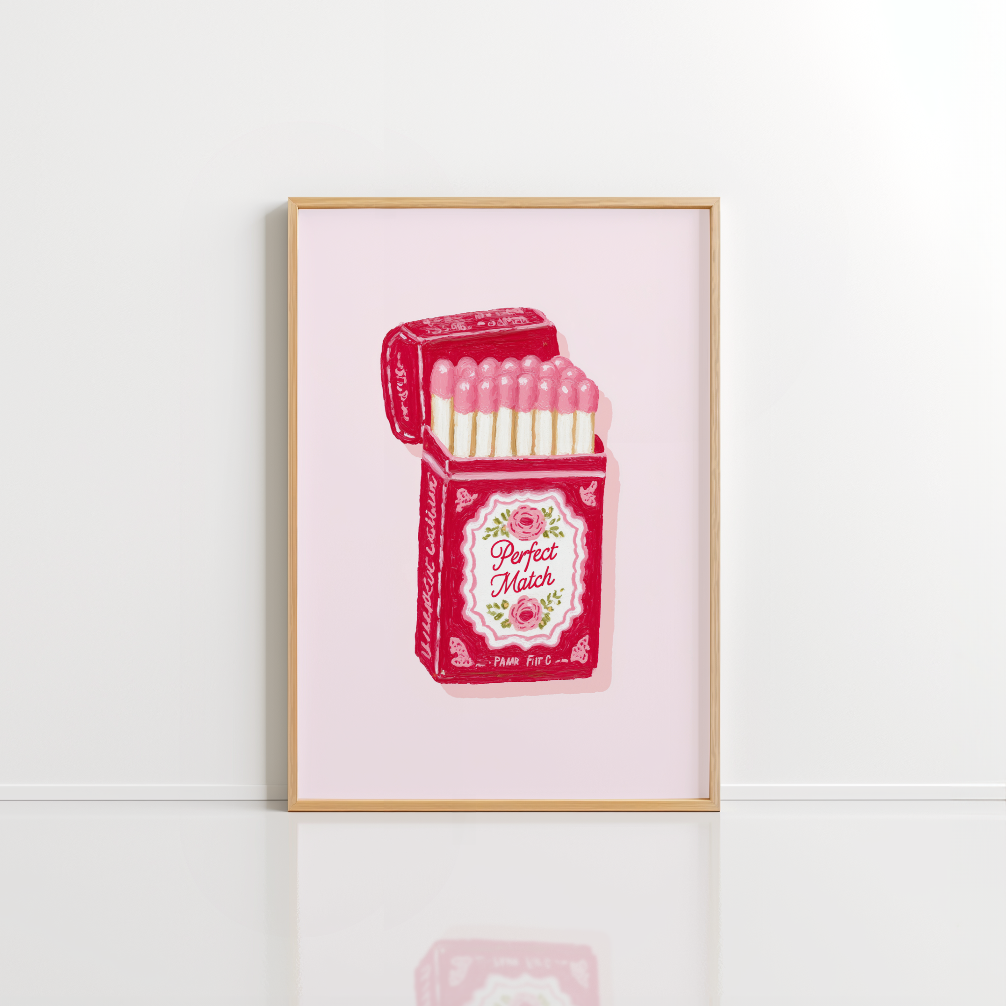 Perfect Match Wall Art – Pink Matchbox Print