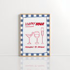 Happy Hour Wall Art – Bar Cart Print