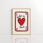 Lucky in Love Wall Art – Playing Card Print