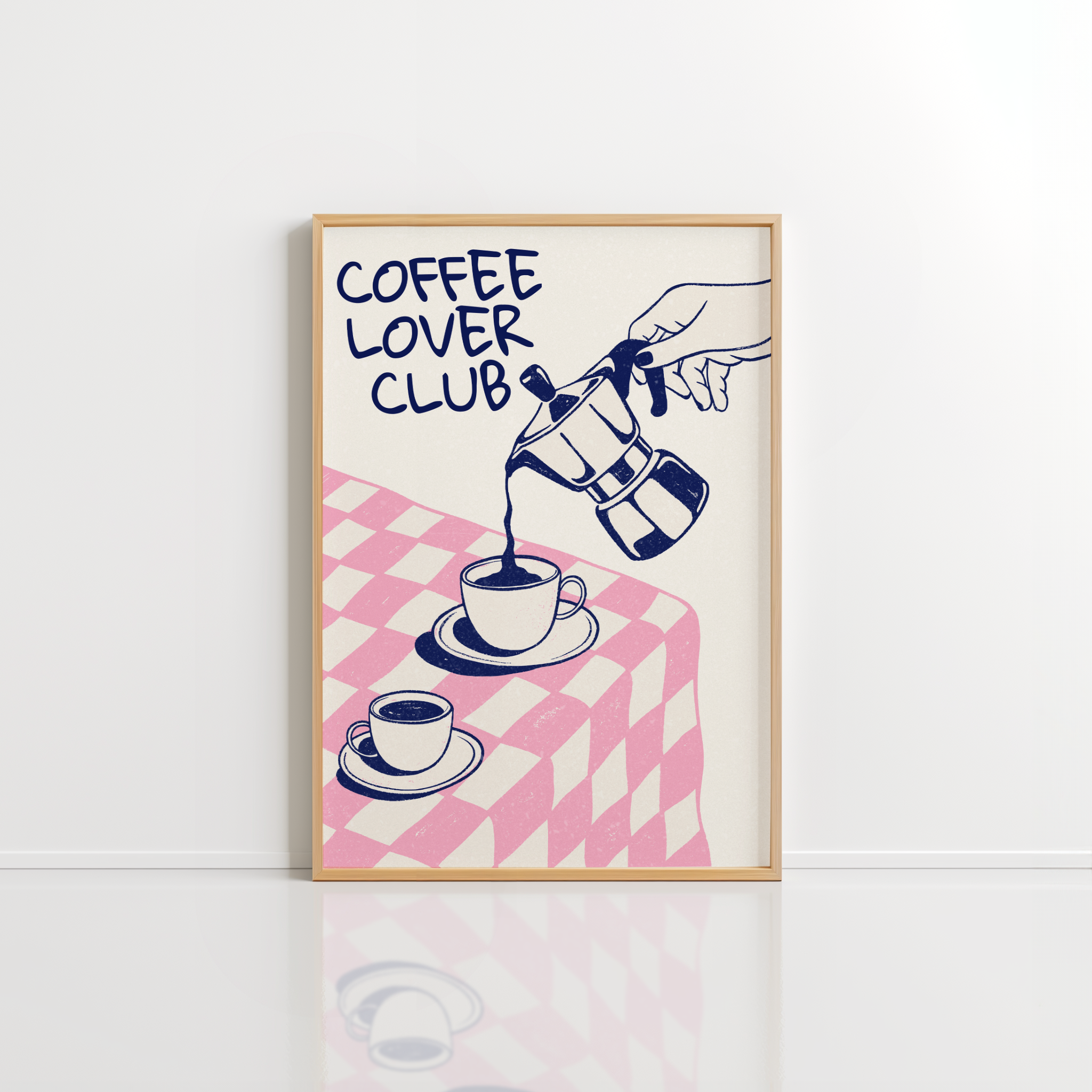 Coffee Lover Club Wall Art – Retro Breakfast Print