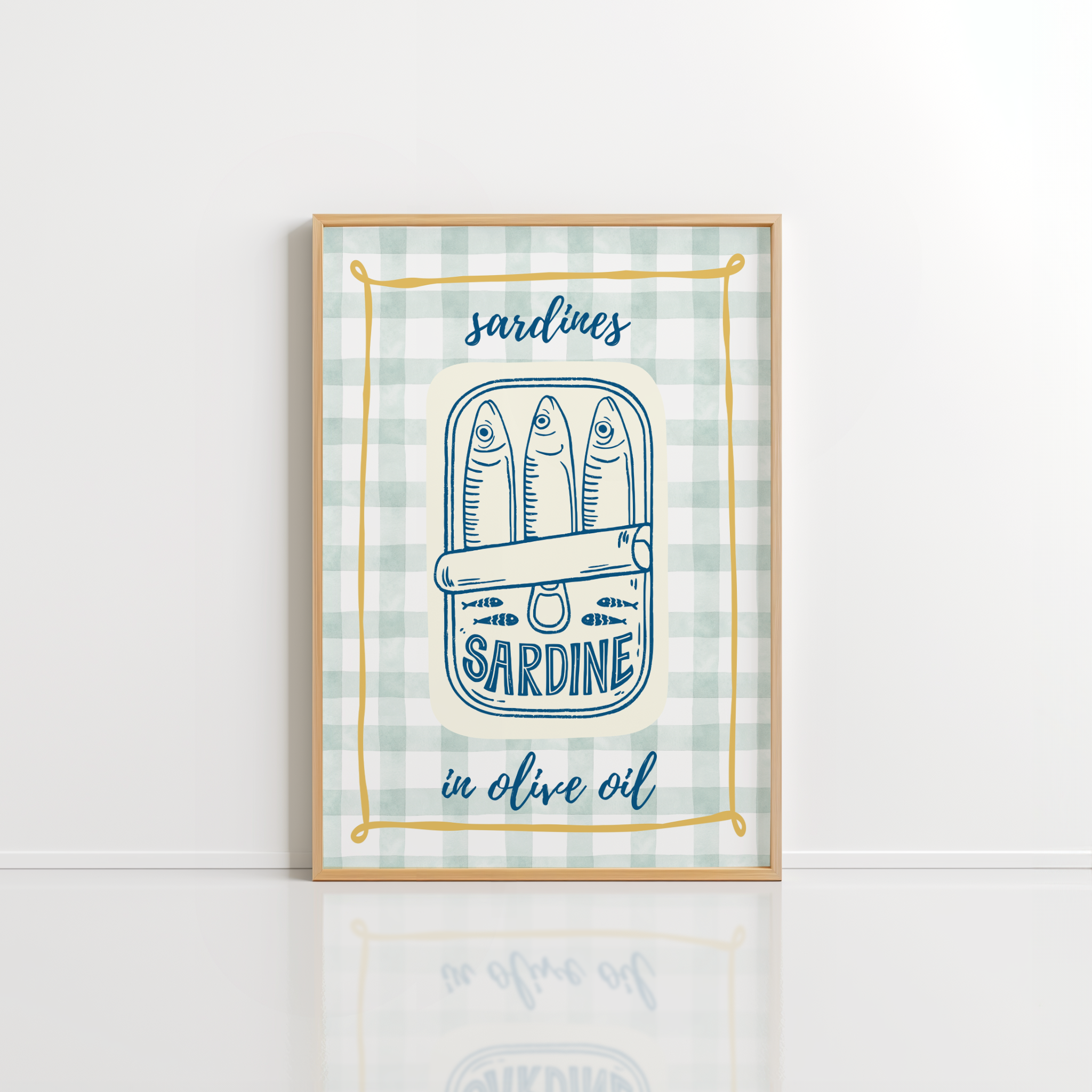 Sardines Wall Art – Trendy Fish Kitchen Print