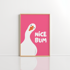 Nice Bum Bathroom Wall Art – Funny Quote