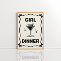 Girl Dinner Wall Art – Funny Kitchen Print