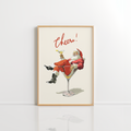 Cheers Santa Wall Art – Funny Christmas Poster