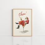 Cheers Santa Wall Art – Funny Christmas Poster