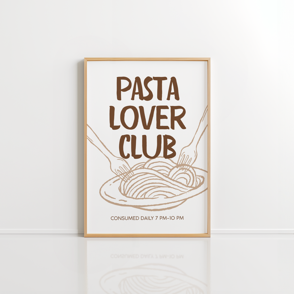 Pasta Lover Club Wall Art – Kitchen Printable