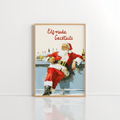 Retro Santa Bar Wall Art – Christmas Cocktail Print