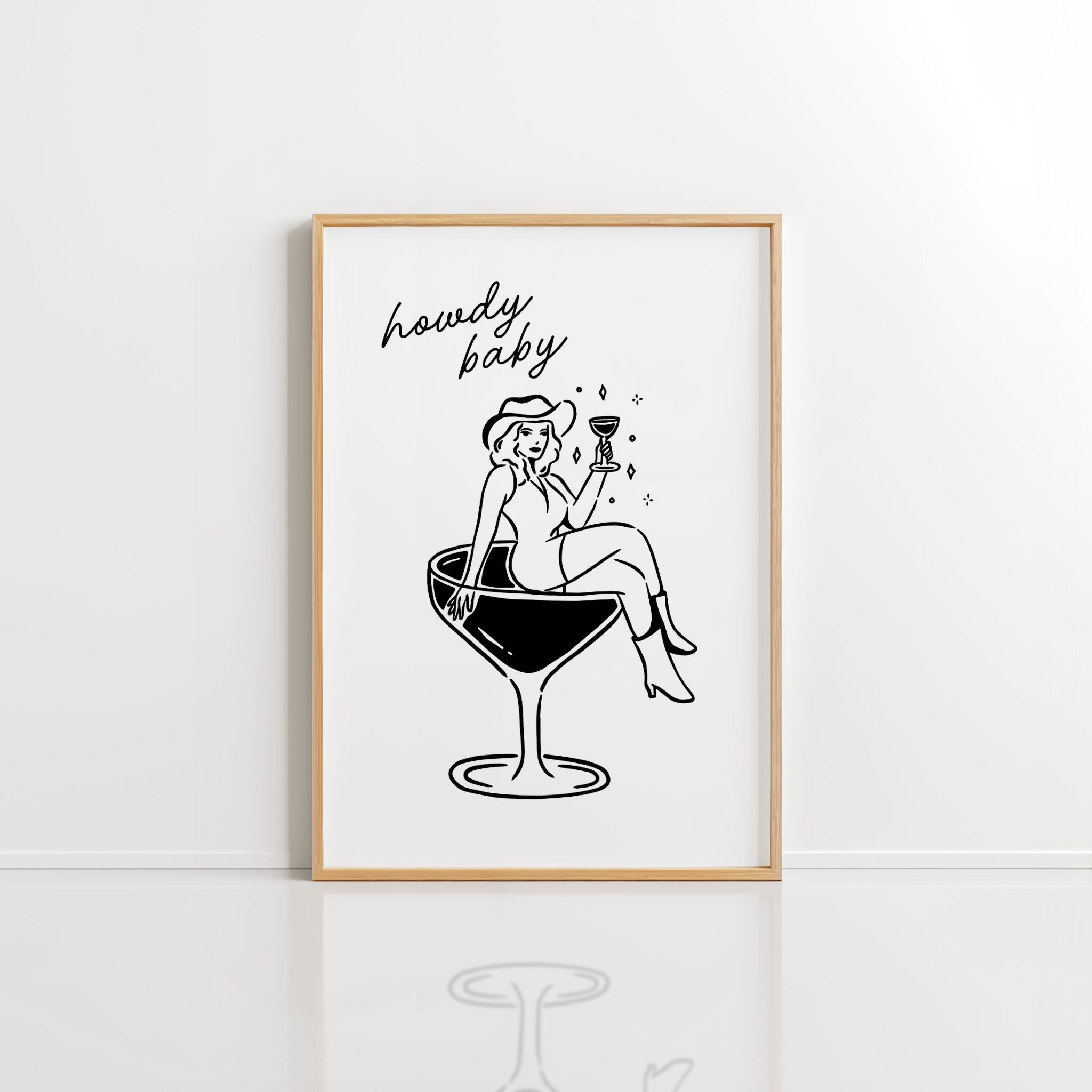 Howdy Baby Cowgirl Wall Art – Western Print