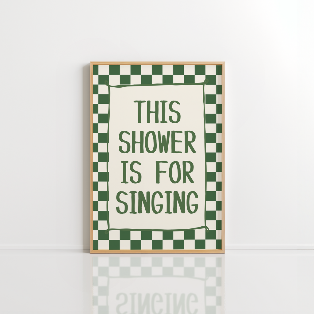 This Shower Is for Singing Wall Art – Funny Bathroom