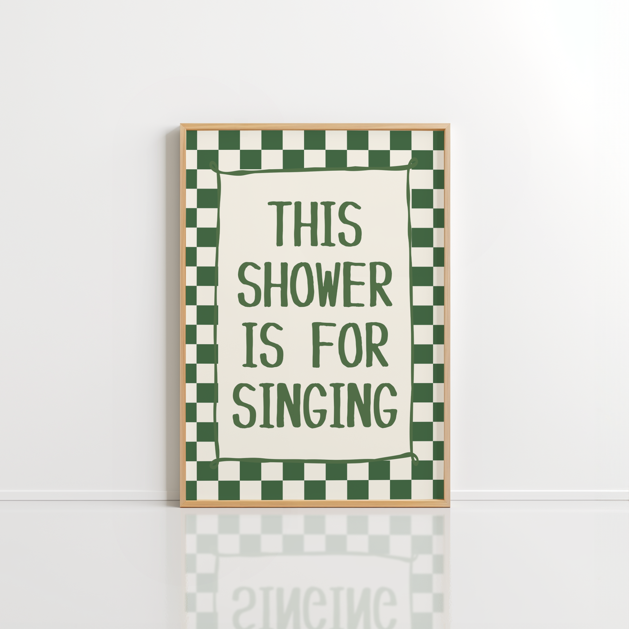 This Shower Is for Singing Wall Art – Funny Bathroom