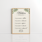 Kitchen Rules Wall Art – Funny Quote Print