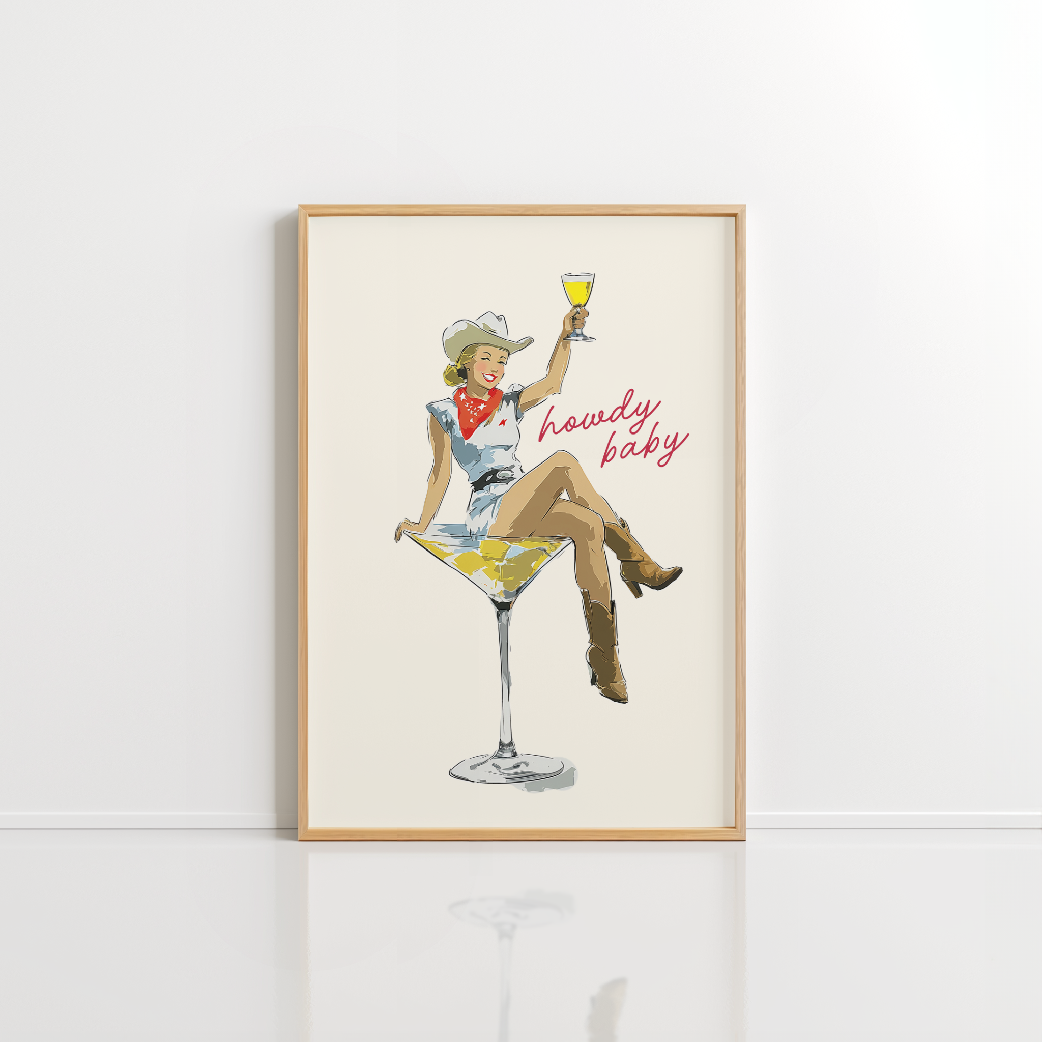 Howdy Baby Western Print – Retro Cowgirl