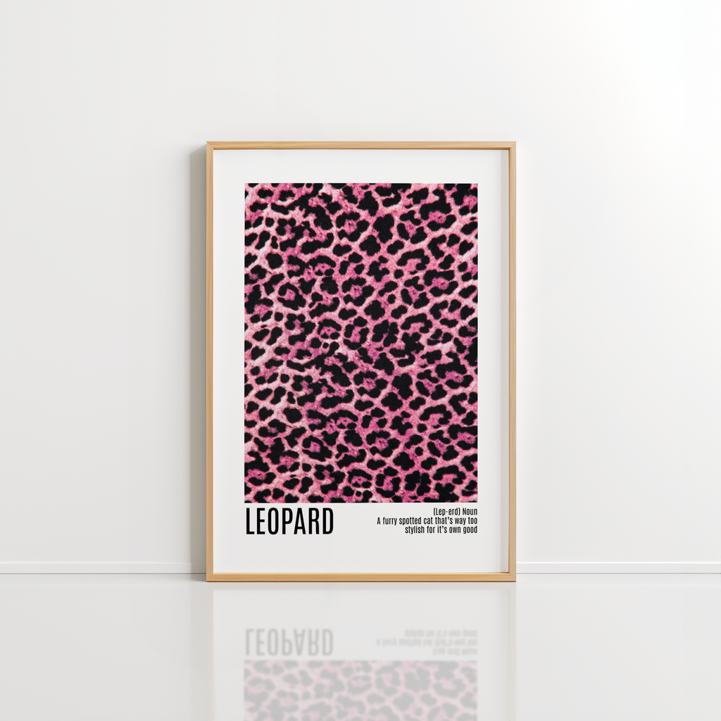 Pink Leopard Wall Art – Modern Fashion Poster