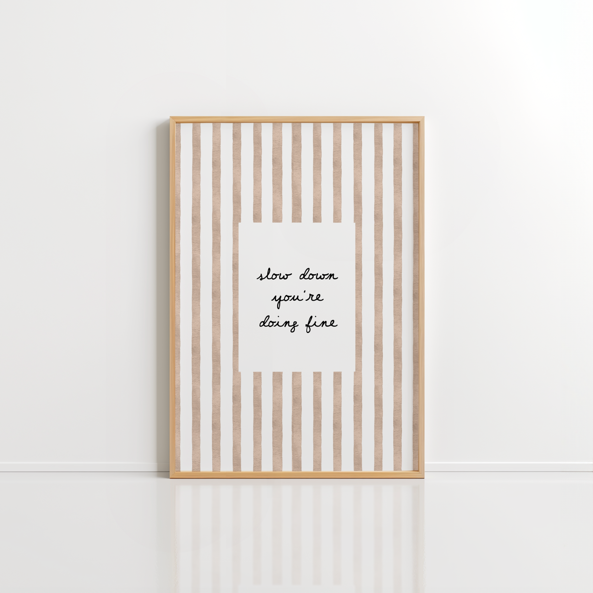 Slow Down Quote Print – Minimal Typography