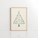 Minimal Christmas Tree Wall Art – Neutral Holiday