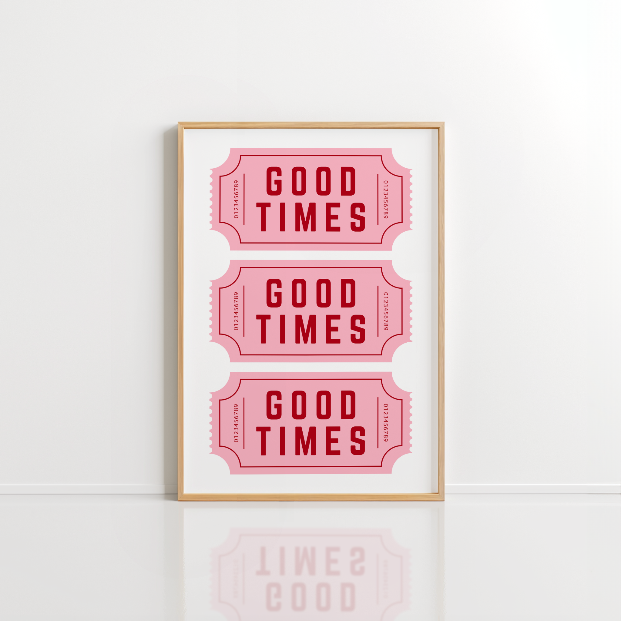 Good Times Wall Art – Retro Ticket Print