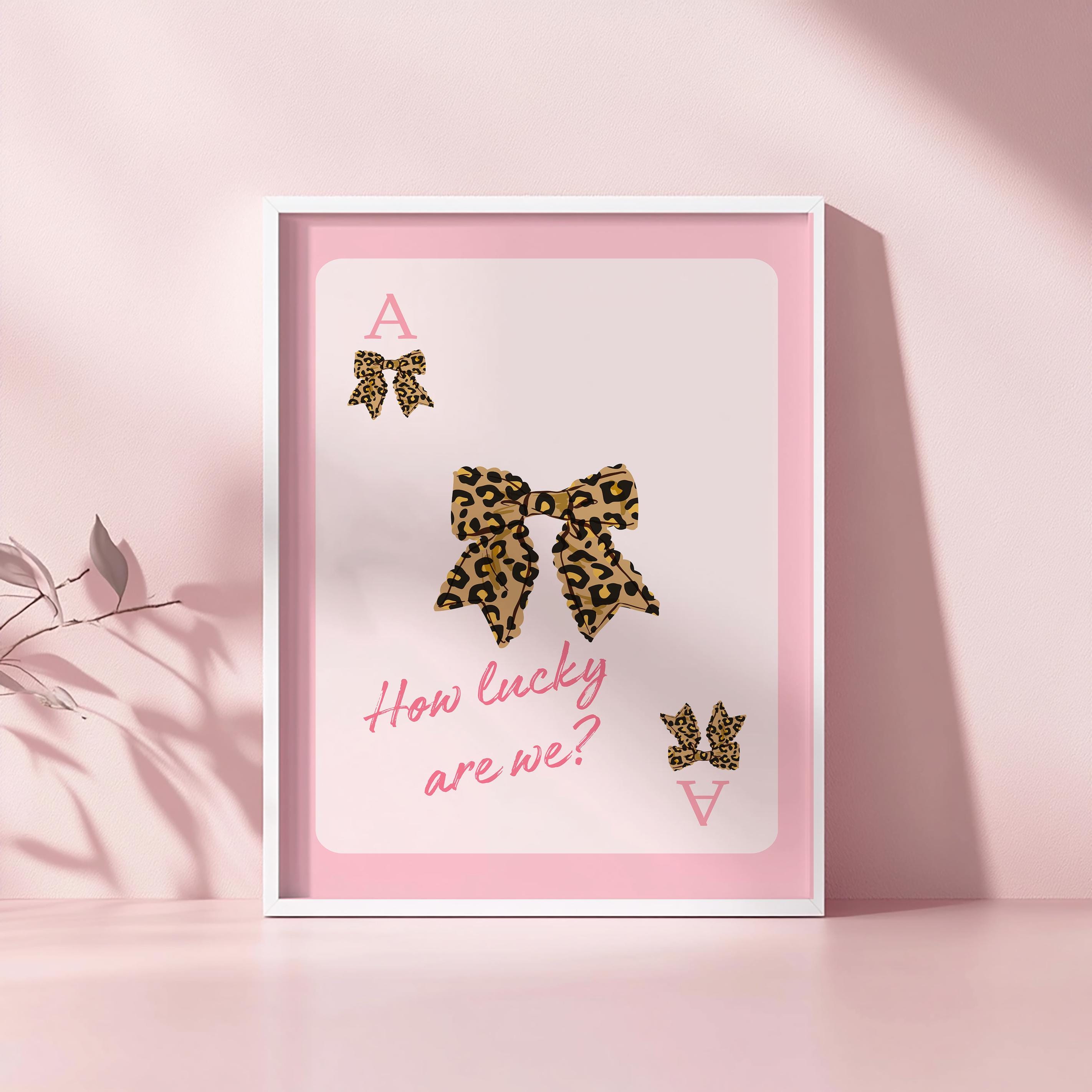 Pink Set of 3 Leopard Wall Art, Coquette Cheetah Kiss Print, Trendy Animal Print Poster, Girly Preppy Home Decor, Digital Download Wall Art