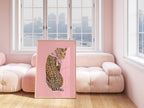 Pink Cheetah Wall Art, Coquette Cheetah Print, Preppy Room Decor, Leopard Poster Print, Printable Wall Art, Trendy Wall Art Preppy Decor