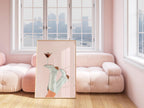 Pink Cowgirl Espresso Print, Preppy Western Wall Art, Cowgirl Boots, Pink Bar Cart Cocktail Poster, Espresso Martini Print, Bottoms Up
