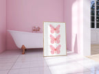 Trendy Pink Butterfly Wall Art, Preppy pink poster, College Apartment Decor, Watercolor Butterfly Print, coquette room decor, Girly Wall Art