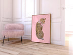 Pink Cheetah Wall Art, Coquette Cheetah Print, Preppy Room Decor, Leopard Poster Print, Printable Wall Art, Trendy Wall Art Preppy Decor