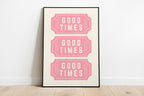 Set of 3 Pink Lucky 8 Ball Ace Card Trendy Wall Art Print, Ace of Hearts, Good Times Tickets, Retro Trendy Aesthetic Poster DIGITAL DOWNLOAD