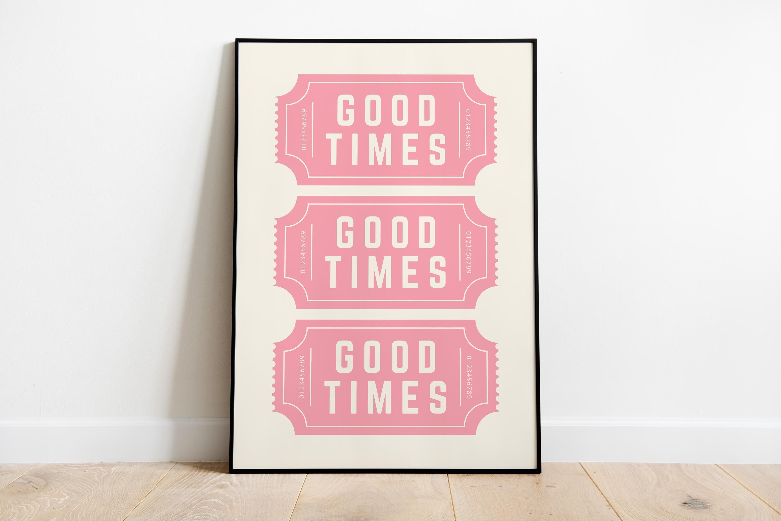 Set of 3 Pink Lucky 8 Ball Ace Card Trendy Wall Art Print, Ace of Hearts, Good Times Tickets, Retro Trendy Aesthetic Poster DIGITAL DOWNLOAD