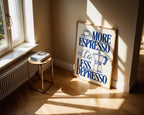 More Espresso Less Depresso Wall Art Print | Coffee Station Wall Art Decor, Coffee Bar Print, Coffee Lover Club Printable Art, Apartment Art