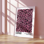 Pink Leopard Print Poster, Modern Fashion Wall Art, Glam Animal Pattern Typography Print, Contemporary Chic Decor Digital Download