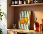 Orange Wall Decor, Orange Fruit Poster, Modern Farmhouse Kitchen Print, Trendy Food Art, Retro Kitchen Art, Fruit Wall Decor, DIGITAL PRINT