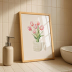 Toilet Paper Roll Plant Print, Funny Bathroom Wall Art, Watercolor Art, Botanical Print Minimalist Wall Art, Toilet Print, Digital Download