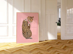 Pink Cheetah Wall Art, Coquette Cheetah Print, Preppy Room Decor, Leopard Poster Print, Printable Wall Art, Trendy Wall Art Preppy Decor