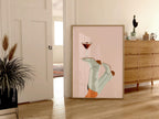 Pink Cowgirl Espresso Print, Preppy Western Wall Art, Cowgirl Boots, Pink Bar Cart Cocktail Poster, Espresso Martini Print, Bottoms Up