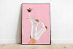 Cowgirl Print Set of 6, Retro Disco Cowgirl Western Gallery Wall Print, Pink Red Trendy Western Digital Prints, Dorm Room College, DIGITAL