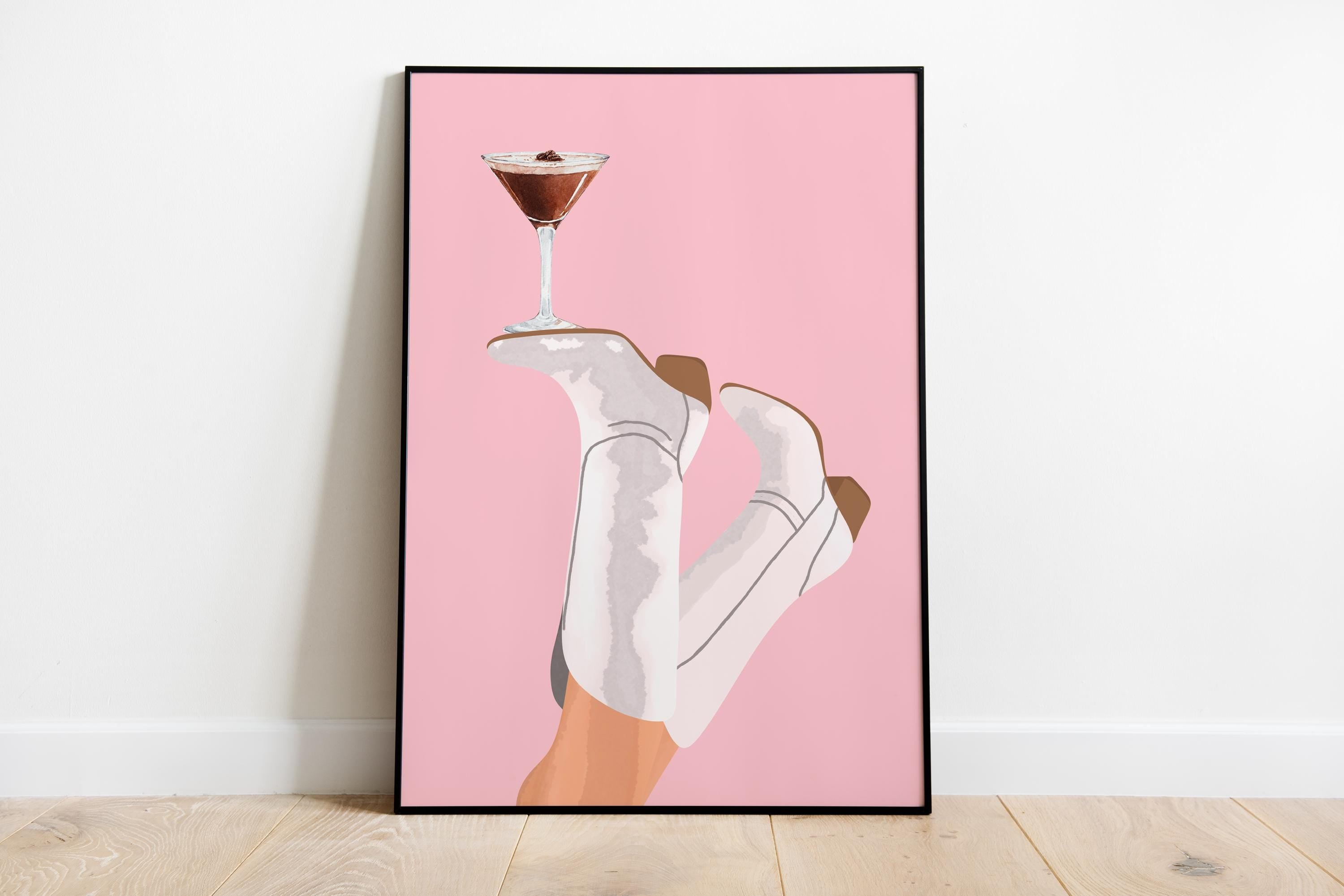 Cowgirl Print Set of 6, Retro Disco Cowgirl Western Gallery Wall Print, Pink Red Trendy Western Digital Prints, Dorm Room College, DIGITAL