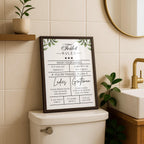 Funny Toilet Rules Sign, Bathroom Wall Art Printable, Wash Your Hands Quote, Guest Bathroom Decor, Toilet Humor Poster DIGITAL DOWNLOAD