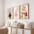 Set of 3 Christmas Prints, Christmas Wall Art, Guest Check Print, Holiday Decor, Typography Art, Christmas Coctail Print DIGITAL DOWNLOAD