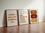 Autumn Ticket Print Set of 3, Fall Guest check poster, Pumpkin spice fall decor, Trendy Autumn Poster, Cozy Fall Decor, DIGITAL DOWNLOAD