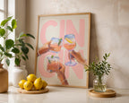 Trendy Cin Cin Print Cheers Print Retro Wine Poster Vintage Bar Cart Art Cocktail Print Italian Wall Art Maximalist Kitchen Print DIGITAL