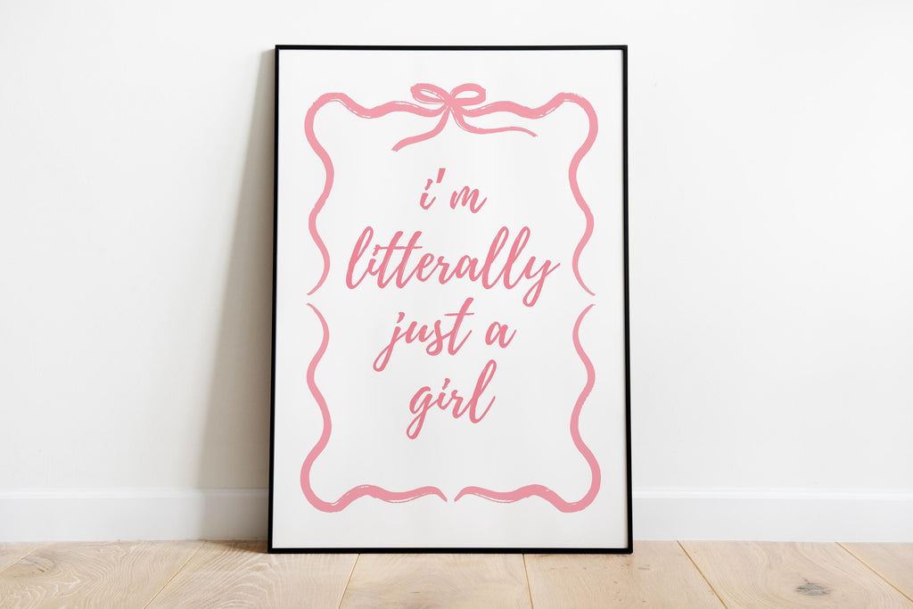 Trendy Pink Bows Wall Art Set of 6, Preppy poster College Apartment Decor, Watercolor Bows Print, Coquette Room Decor Girly Wall Art DIGITAL