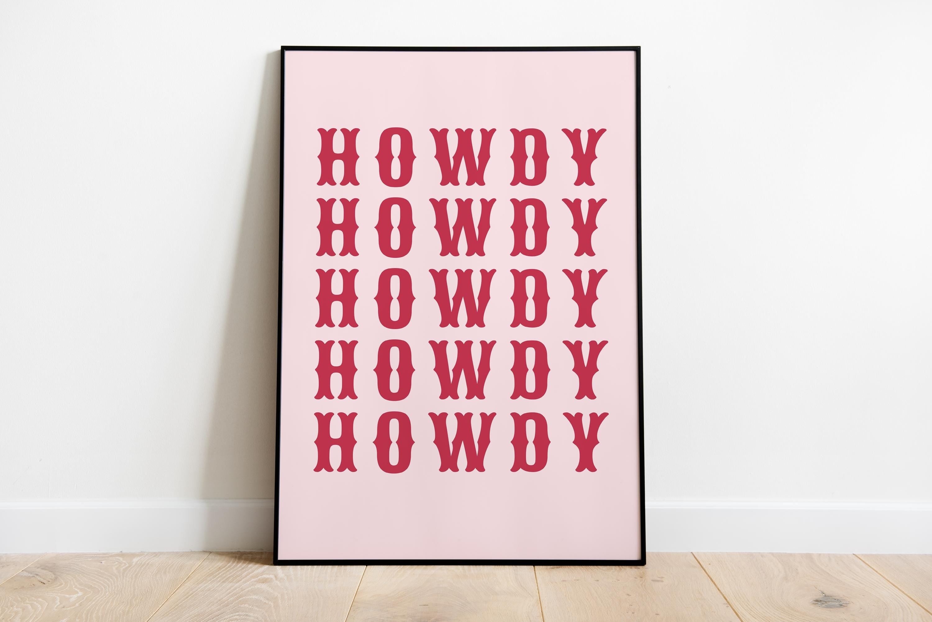 Cowgirl Print Set of 6, Retro Disco Cowgirl Western Gallery Wall Print, Pink Red Trendy Western Digital Prints, Dorm Room College, DIGITAL