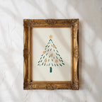 Minimalist Christmas Tree Wall Art, Neutral Holiday Print, Hand Drawn Winter Tree Poster, Modern Christmas Decor, Festive Digital Download