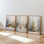 Christmas Wall Art Bundle Set of 15, Holiday Prints Pack, Vintage Christmas Decor, Farmhouse Winter Poster Set, Neutral Xmas Prints, DIGITAL
