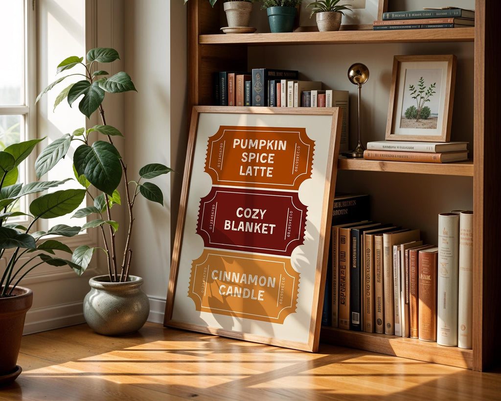 Autumn Ticket Print, Cute Autumn Wall Art, Fall Aesthetic Decor, Ticket Stub Print, Trendy Autumn Poster, Cozy Fall Decor, DIGITAL DOWNLOAD